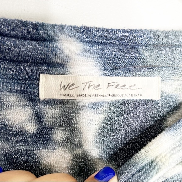 Free People Best Catch Tie Dye Sweatshirt, Blue Combo Size Small - Picture 7 of 9